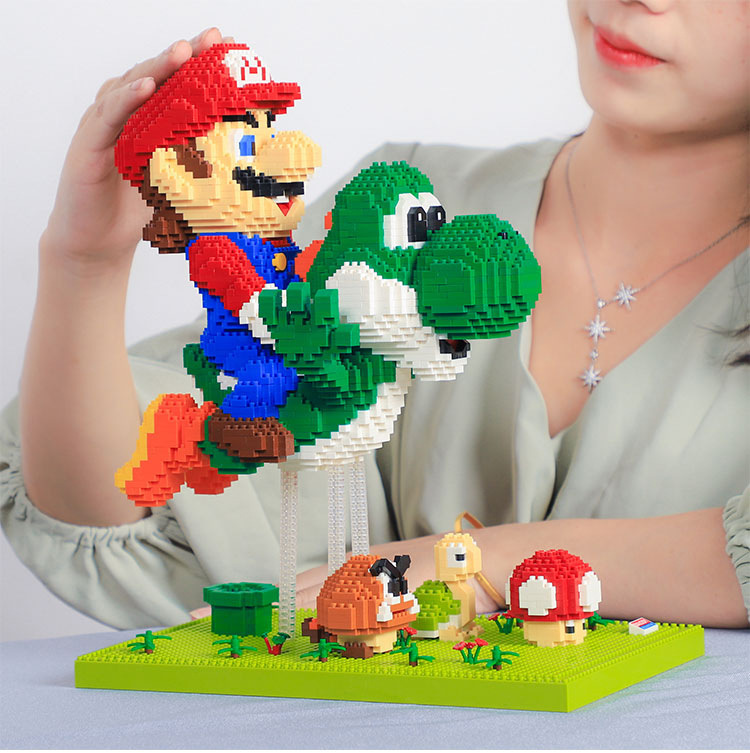 Bộ xếp hình 3D - khủng long xanh Mario