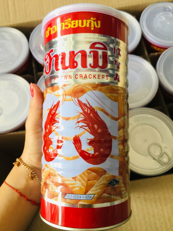 [HÀNG CHUẨN] SNACK TÔM THÁI LAN HANAMI LON 110GR