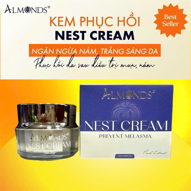 Kem Phục Hồi Dày Da Nest Cream ALMONDS 25 gram hàng chính hãng giá rẻ
