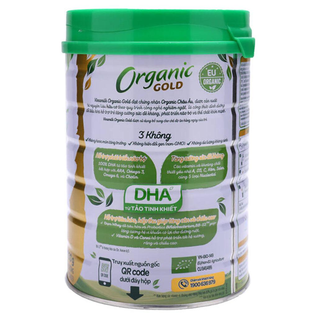 Sữa Bột Vinamilk Organic Gold 4 - Hộp 850g (Dành cho trẻ từ 2 tuổi trở lên)