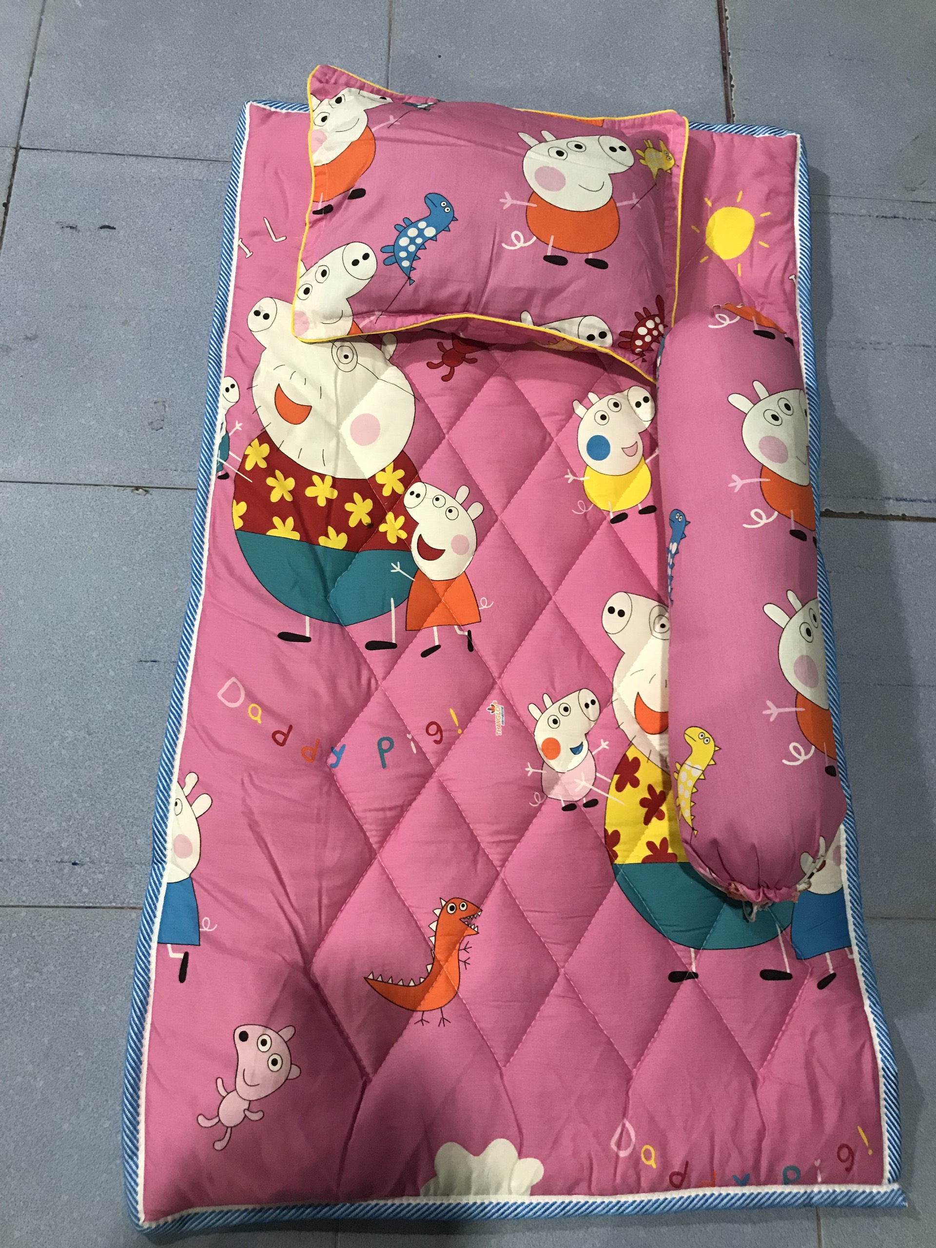 [HCM]Bộ nệm gối em bé 65 x 115cm