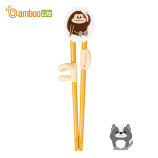 Đũa tập ăn cho bé, đũa tập gắp cho bé xỏ ngón Bamboo Life BL099 dụng cụ ăn thumbnail