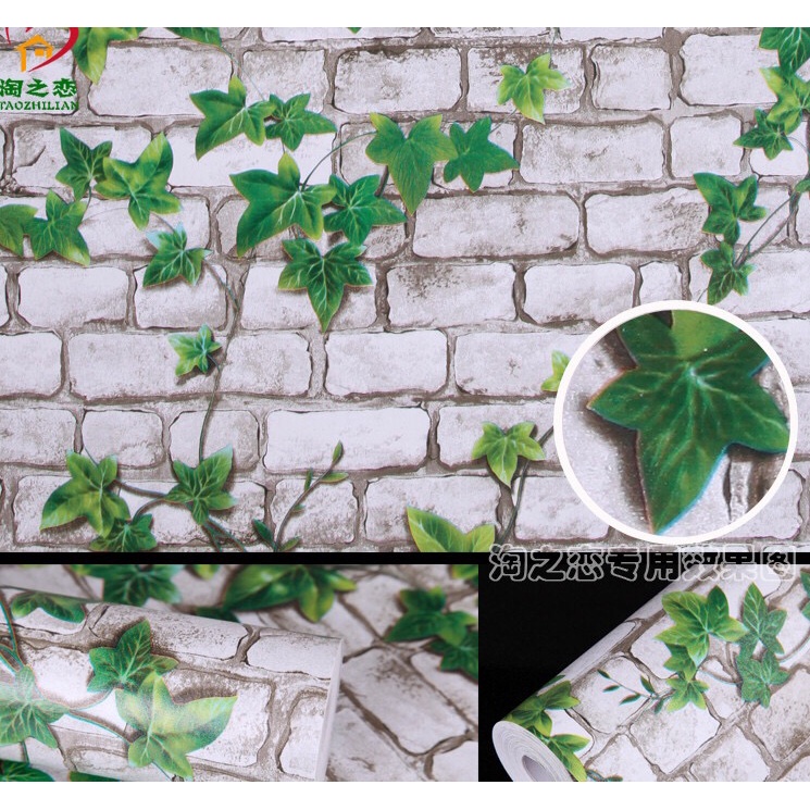 Cuộn 5M decal giấy dán tường khổ 45cm (có sẵn keo) - GẠCH CỔ ĐIỂN QT457