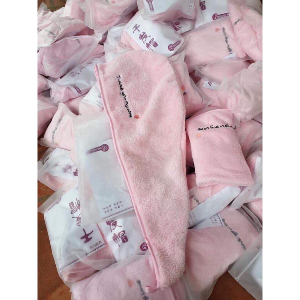 Khăn Quấn Tóc Sợi Microfiber Thấm Hút Siêu Tốt