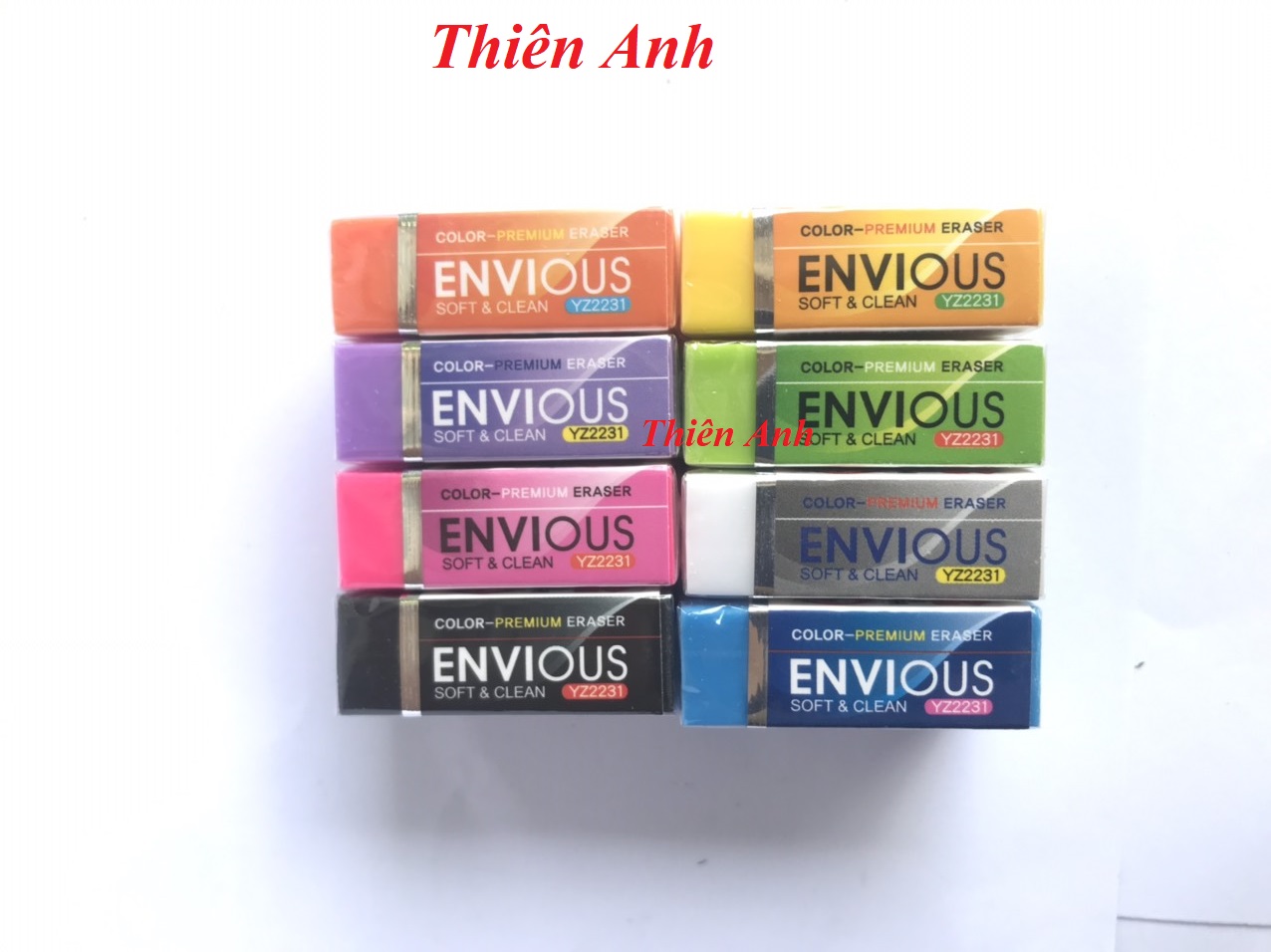 5 Gôm tẩy bút chì Envious nhiều màu sắc (giao màu ngẫu nhiên)