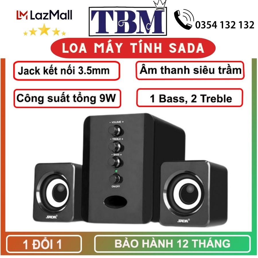 Loa Bãi Nhật, Bộ Loa Máy Tính Usb Sada D202 2020 giá Rẻ Âm Thanh Sống Động, Thiết Kế Đẹp Mắt, Bền Bỉ , Bảo Hành 12 Tháng Toàn Quốc