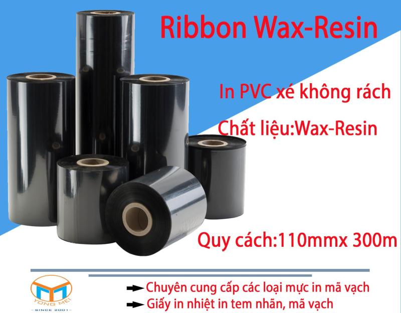 Ribbon Wax-Resin in mã vạch 110mmx300m