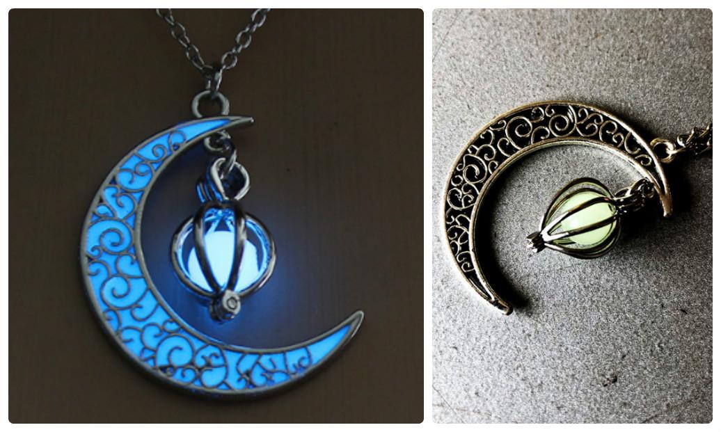 [HCM]Vòng Cổ Nam Vầng Trăng Khuyết Dạ Quang Phát Sáng Trong Đêm VCFULLTRANGDAQUANG04