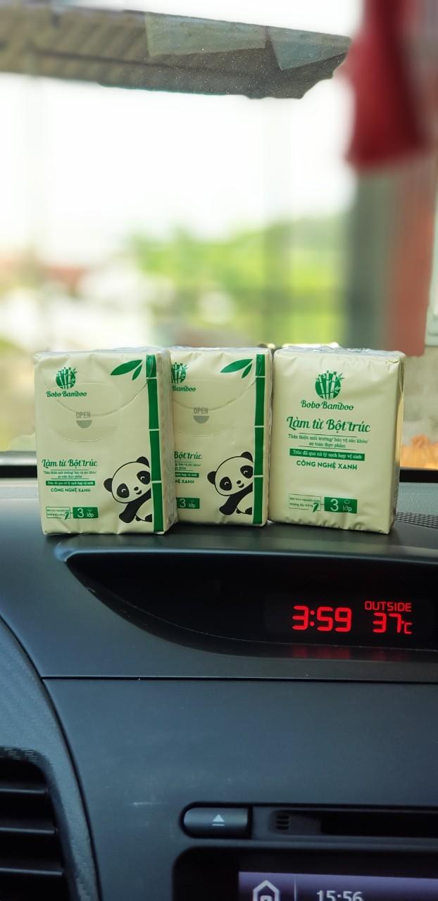 Thùng 120 gói bỏ túi Khăn giấy cao cấp Bobo Bamboo