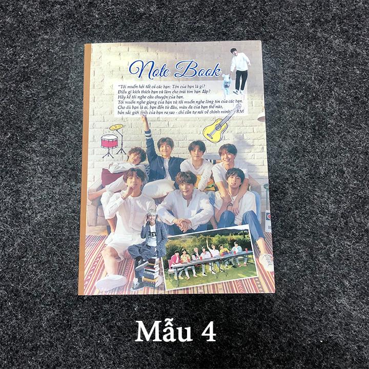 Tập Màu BTS - NoteBook BTS In Hình Màu Mỗi Trang