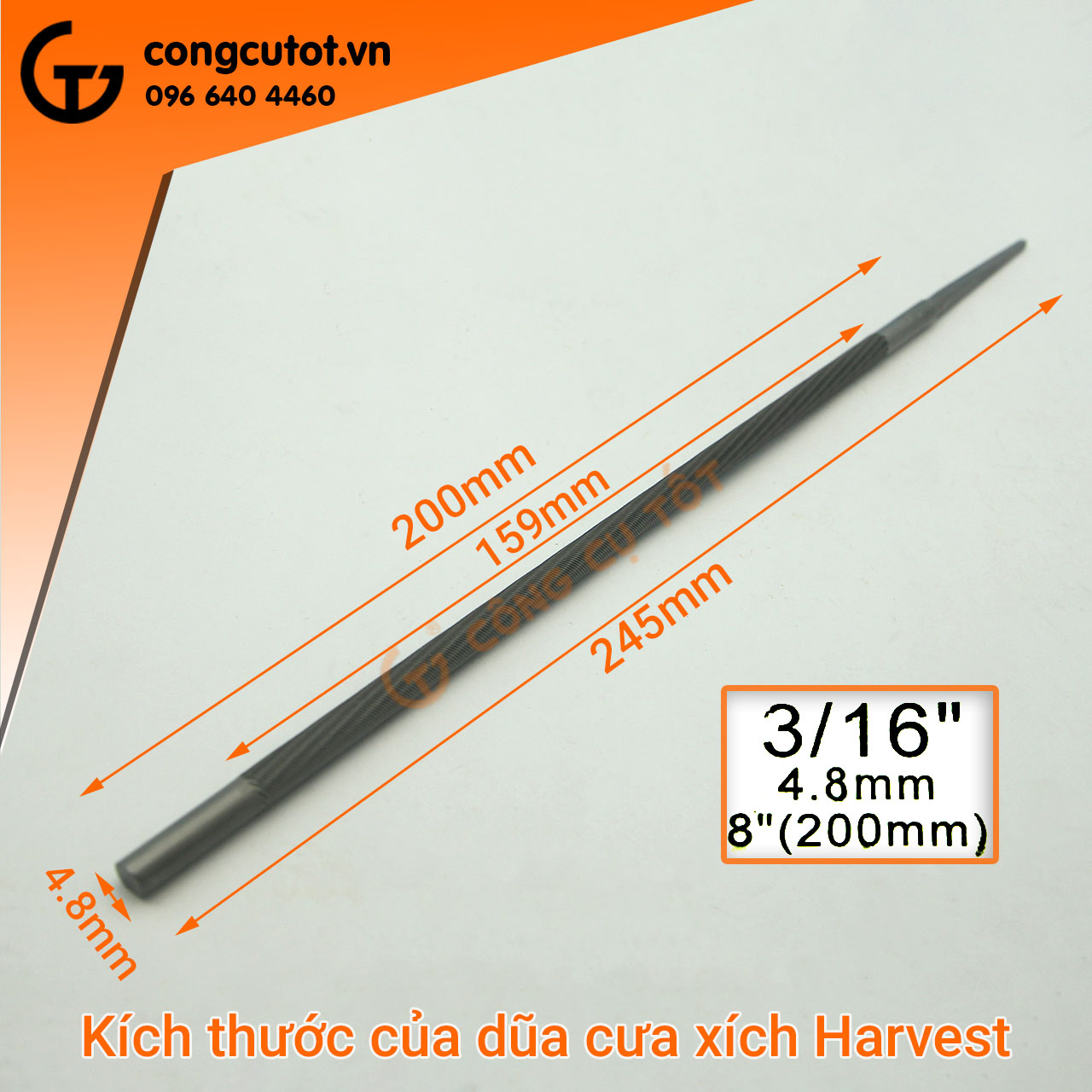 Dũa xích máy cưa Harvest 200mm