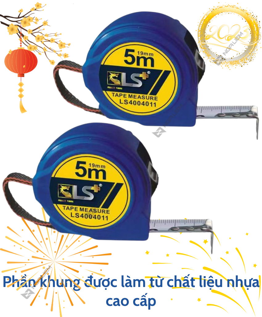 Thước vàng & xanh 2 mặt LS+