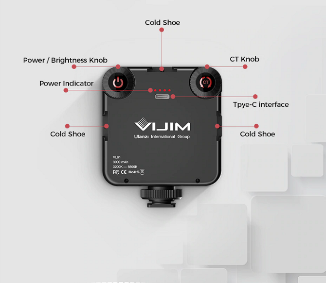 Đèn led video mini VIJIM VL81 Ulanzi.