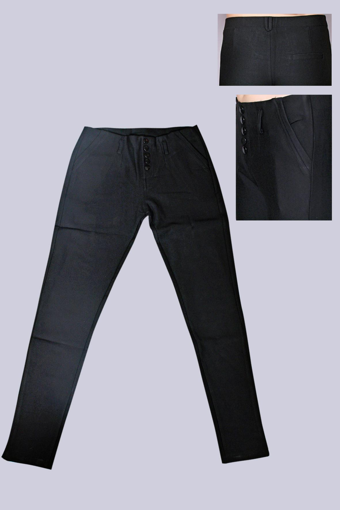 Quần Dài Nữ Thun Cotton Co Giản Lưng Chum Qt 05(5 nút)