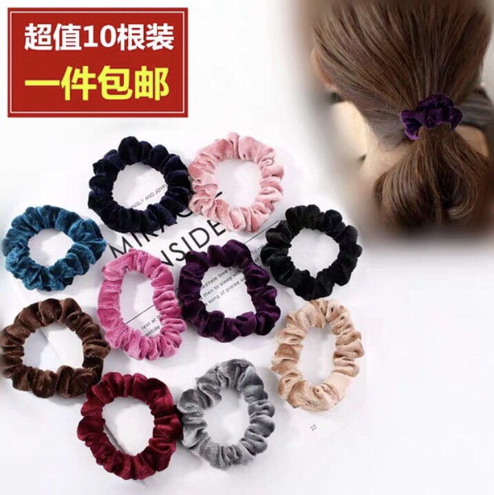Sỉ 10 dây cột tóc nhung nhiều màu