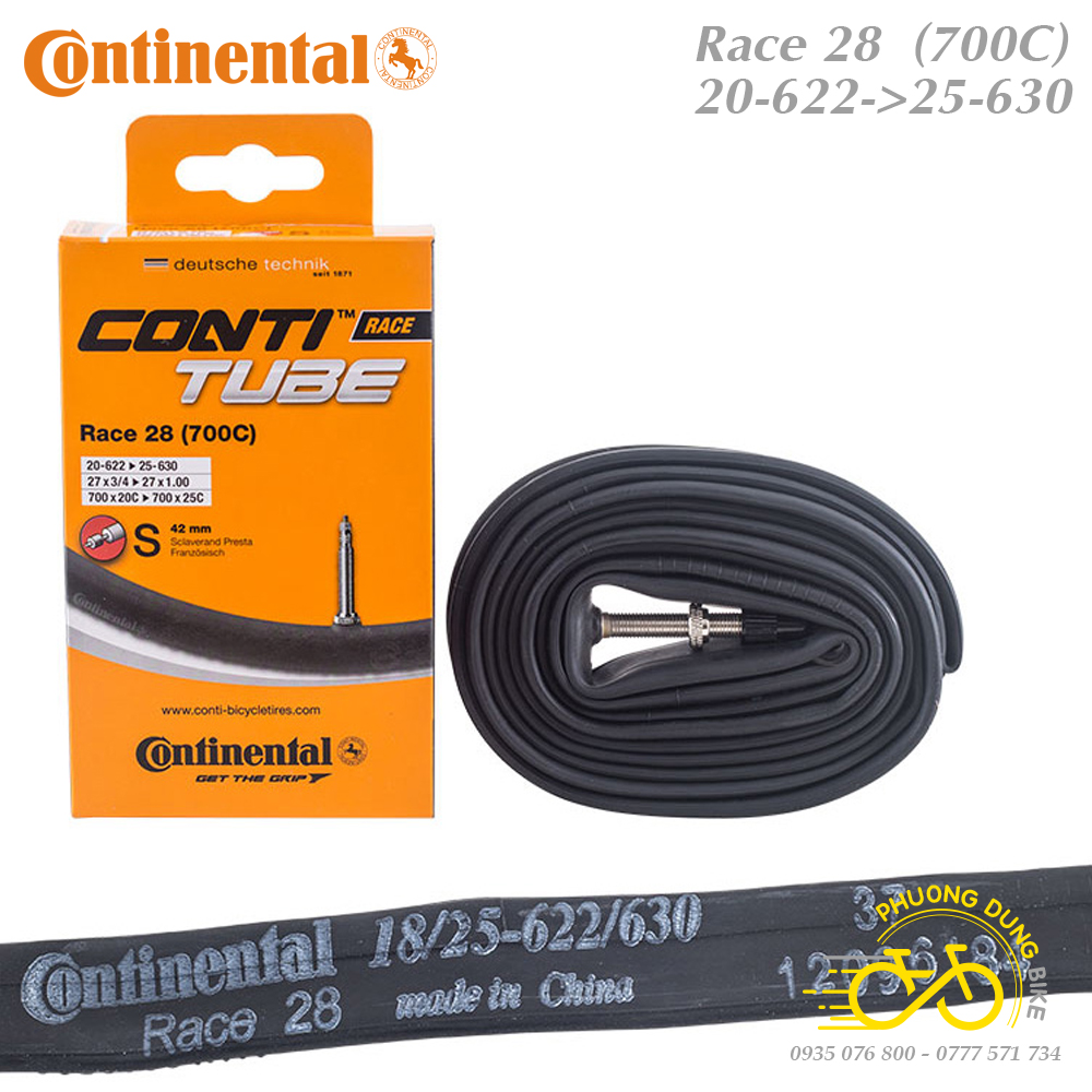 Ruột (Săm) xe đạp CONTINENTAL 700x20-25C VAN PHÁP - VAN XE ĐẠP