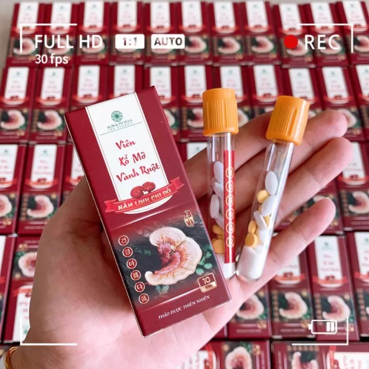 Viên sổ mở vành ruột linh chi đỏ