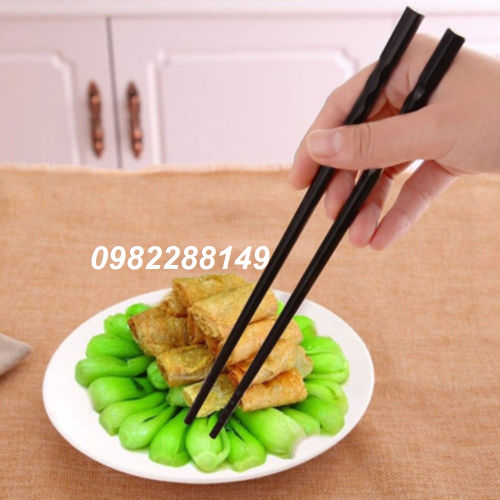BỘ 10 ĐÔI ĐŨA NHỰA ĐEN LOẠI 1.
