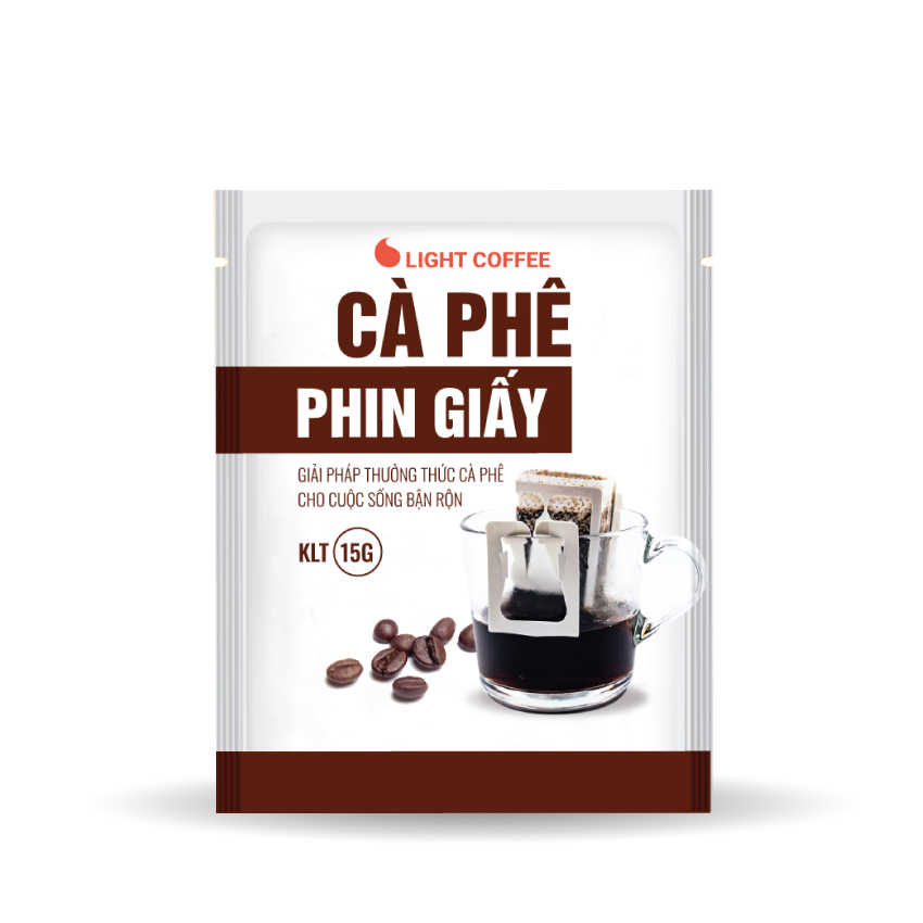 Combo 5 túi Cà phê phin giấy Light Coffee - túi 15gr