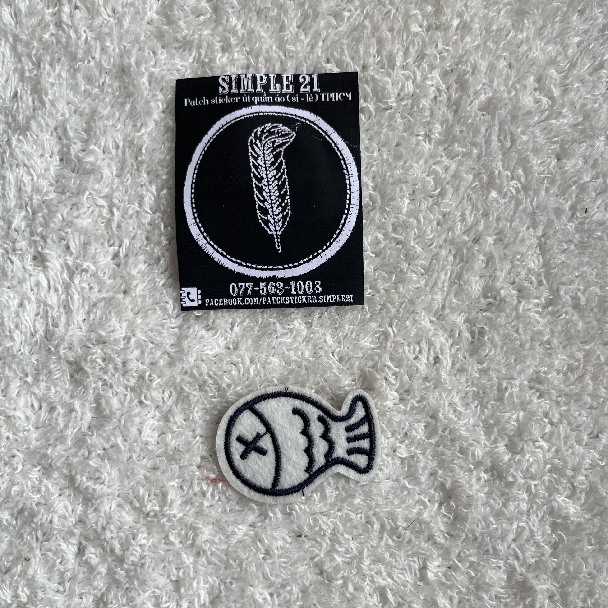 Patch sticker ủi quần áo simple21