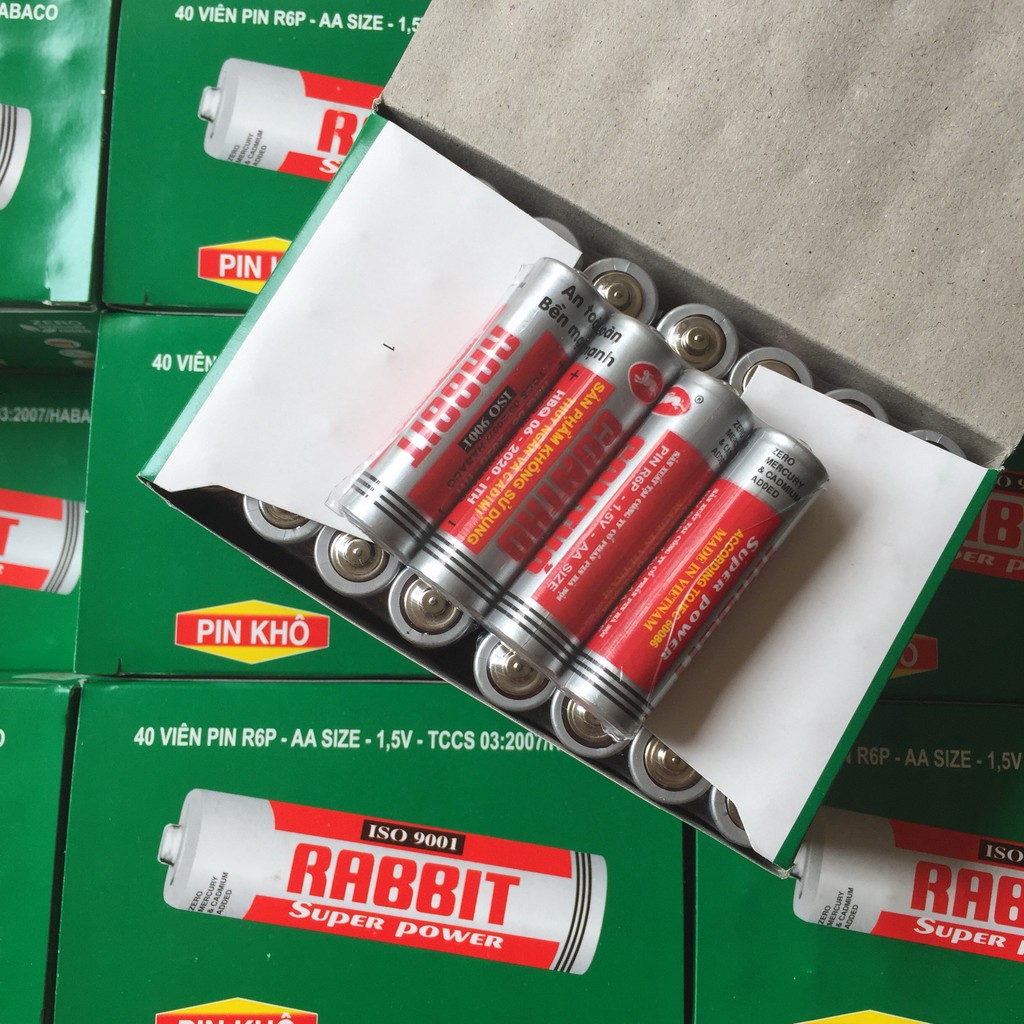 Hộp 40 pin con thỏ AA 1,5V