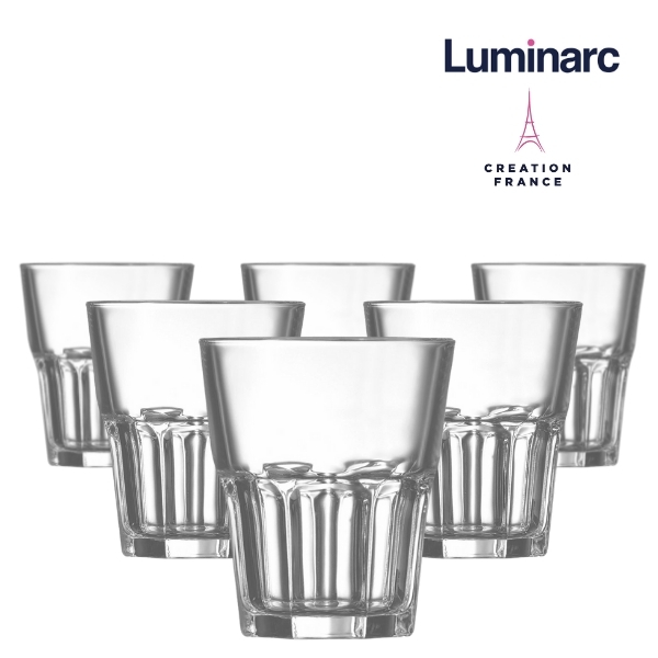 Bộ 6 Ly Thuỷ Tinh Arcoroc Thấp Granity 350ml - LUGRN1390