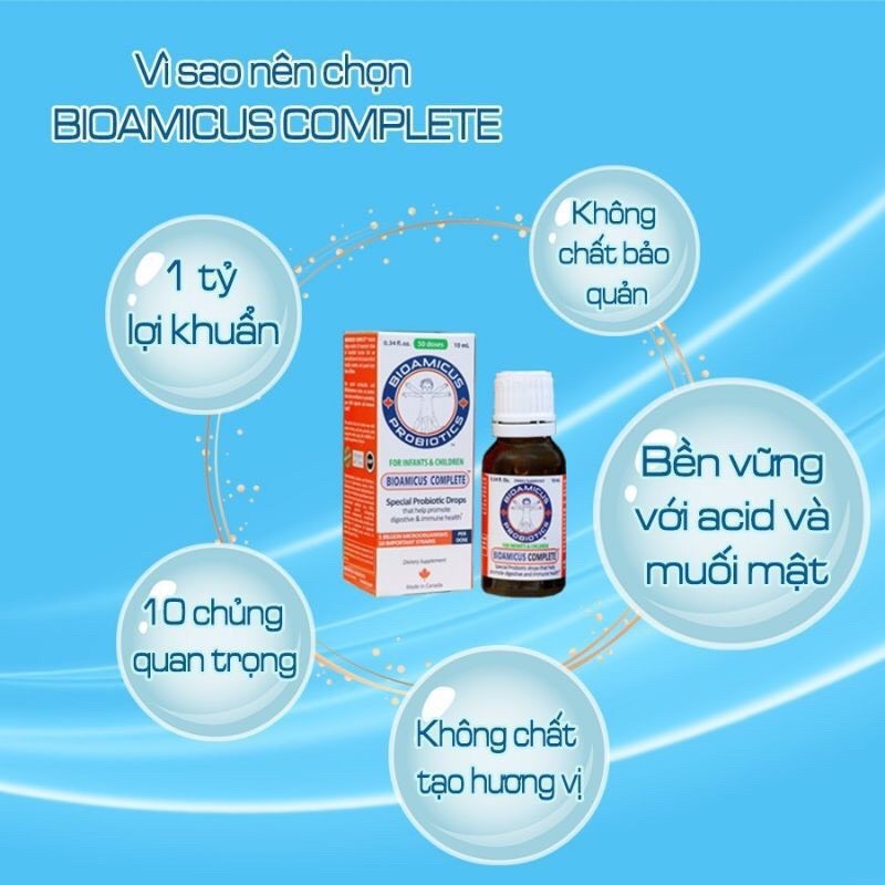 ✔️️️Men vi sinh Bioamicus Complete 10 chủng - Chính hãng Canada (Tặng quà xinh)