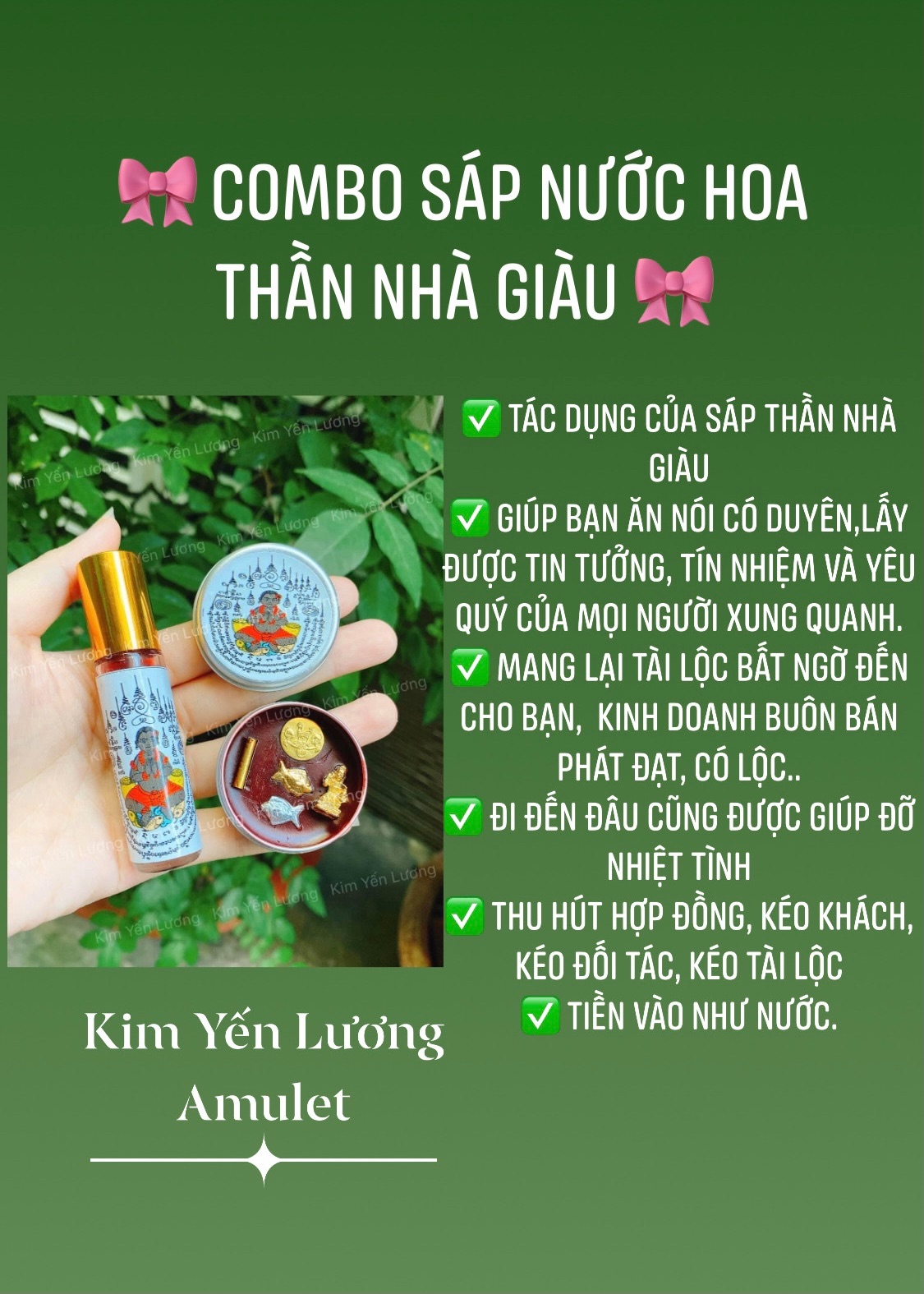 Combo Sáp Nước Hoa Jaongo Nhà Giàu Arjan Krieng Krai Thái