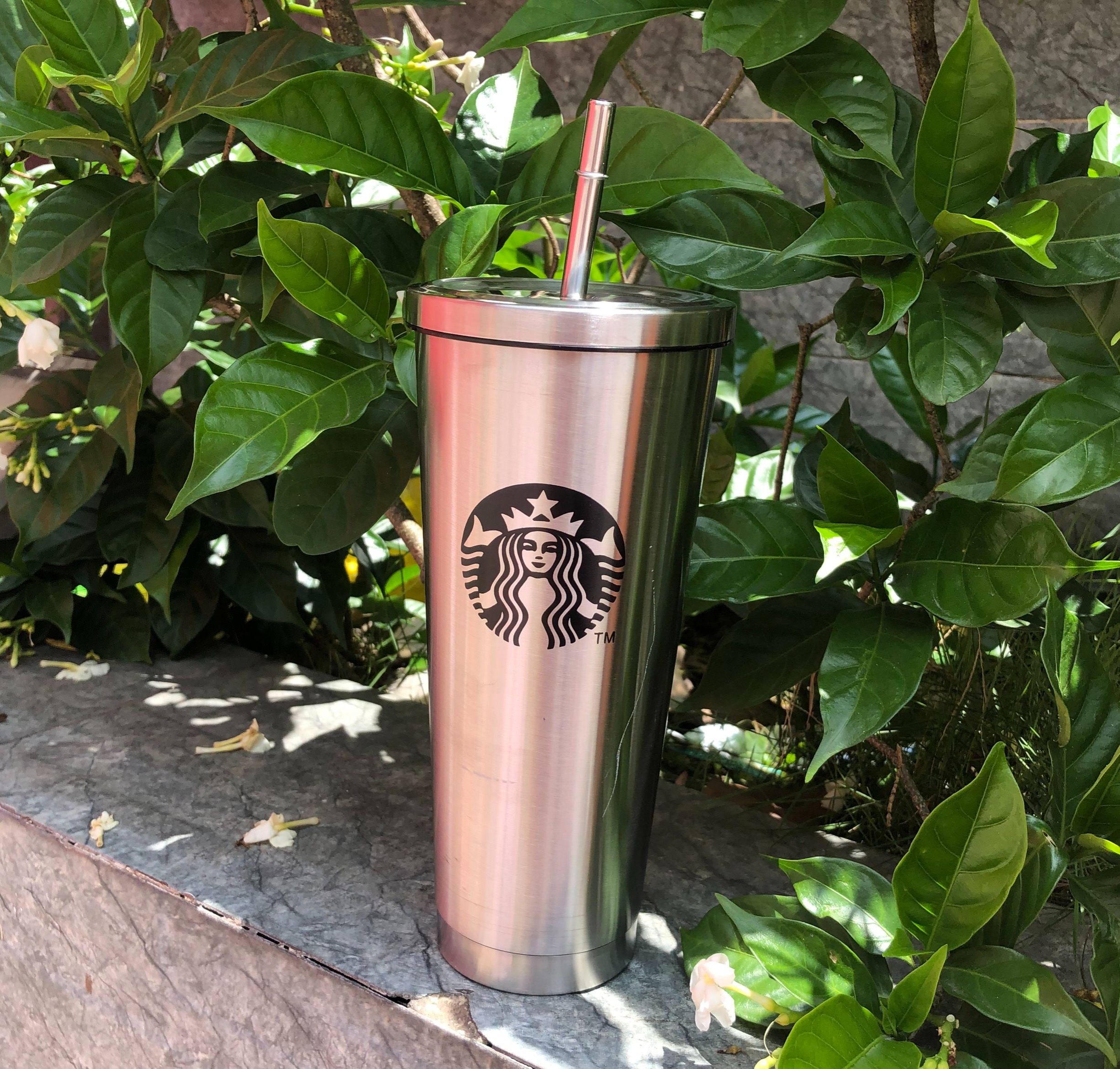 Ly giữ nhiệt ,cốc giữ nhiệt starbucks lõi inox kèm ống hút 750ml- dung tích 500ml-750ml
