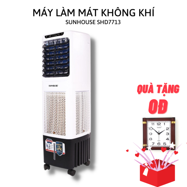 Quạt điều hòa Sunhouse SHD 7713 TẶNG COMBO Đồng hồ treo tường + Ấm đun nước siêu tốc Sunhouse 1.8L