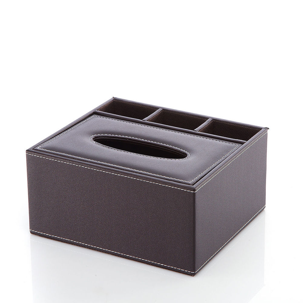 Home multifunction storage artificial PU leather cover tissue box