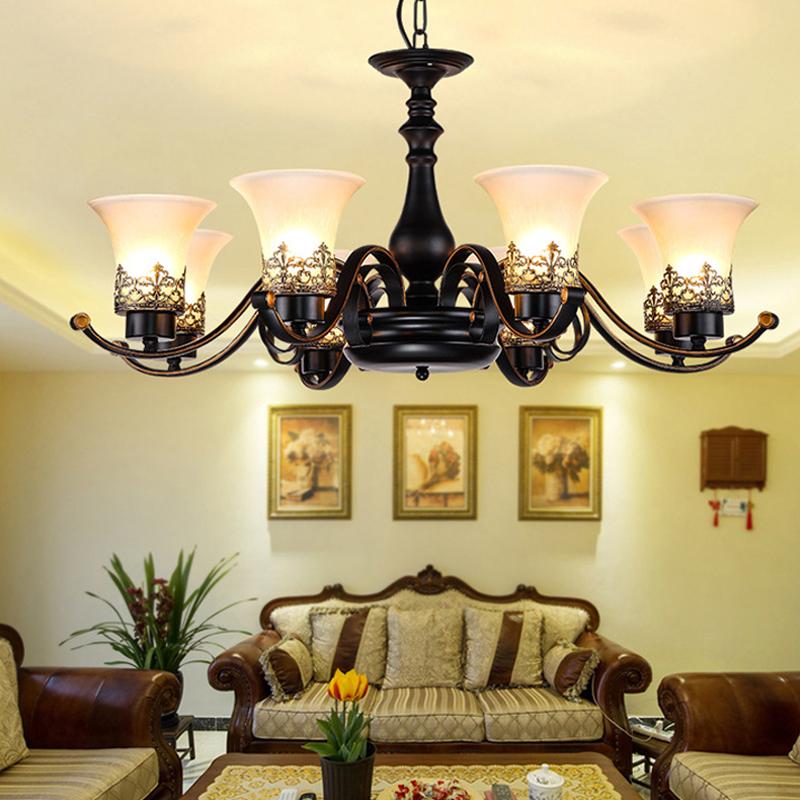 Đèn chùm sang trọng - đèn chùm cổ điển - đèn chùm phòng khách đẳng cấp quý tộc ROSIA 8 tay