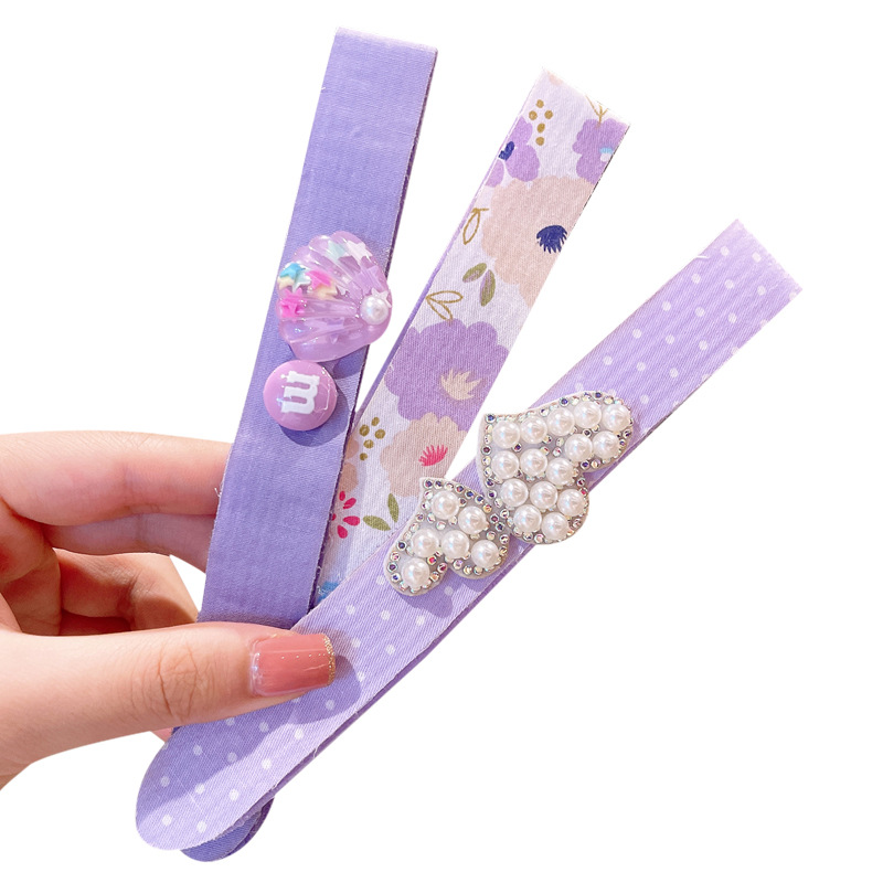 [HCM]Set 3 chiếc băng đô dính tóc dán tóc cho bé gái trendy phong cách Hàn Quốc - Selenshop
