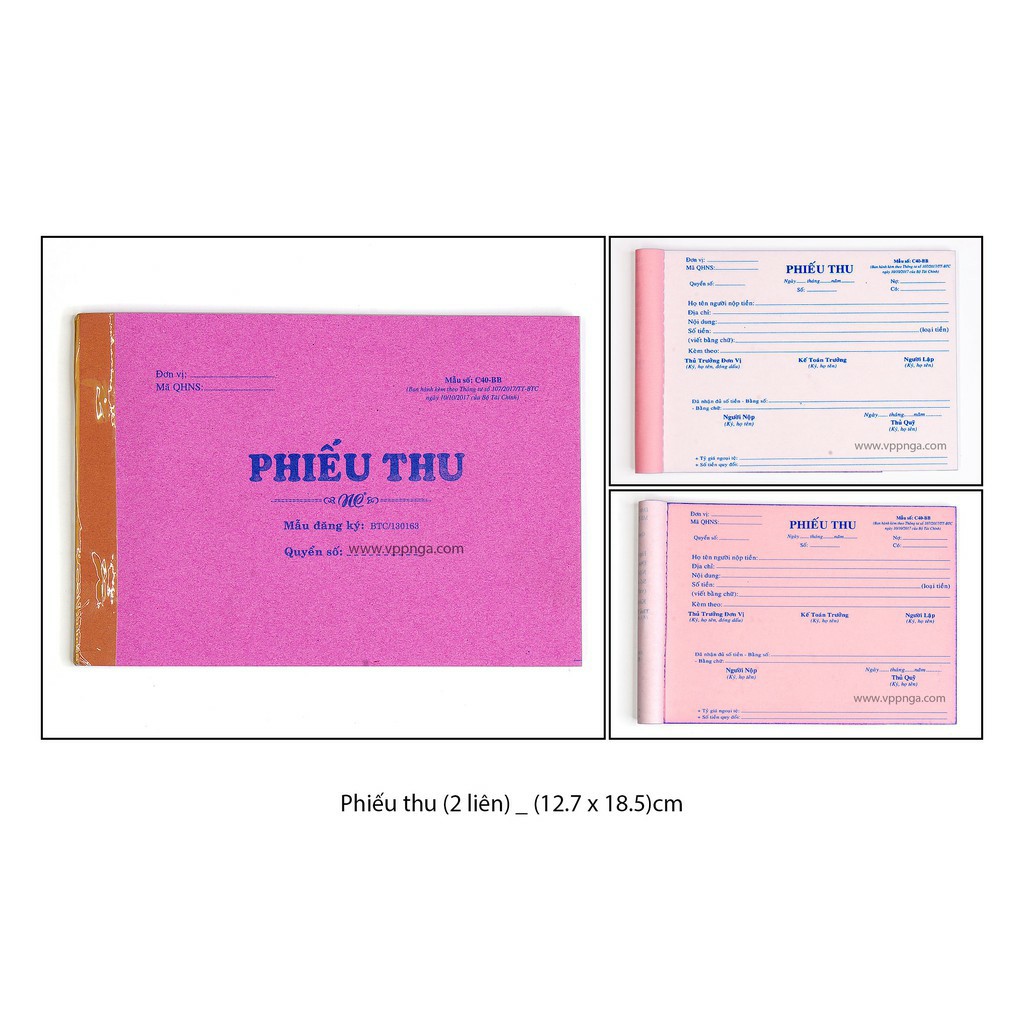 [HCM]Phiếu Thu - Chi 2 Liên 3 liên