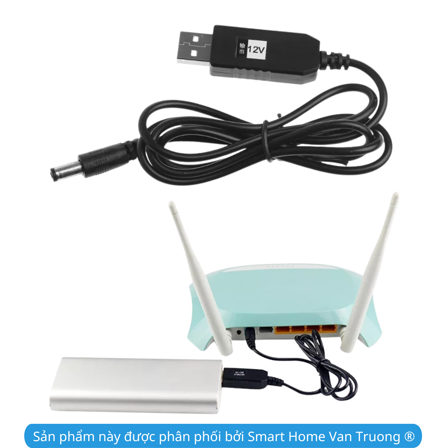 Dây cáp chuyển đổi nguồn tăng áp USB UP DC 5V sang DC 5V 9V 12V 2.1x5.5mm