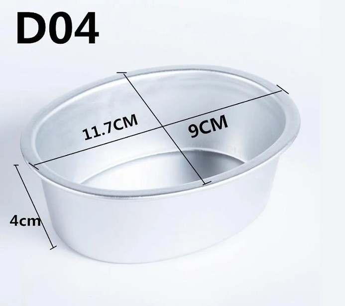 Khuôn nhôm Oval bánh mì hoa cúc nhỏ D04
