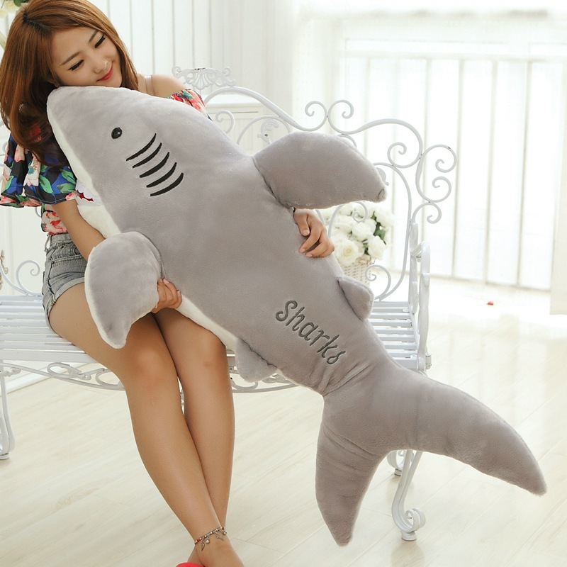 GẤU BÔNG CÁ MẬP SIZE LỚN ĐỒ CHƠI CÁ MẬP NHỒI BÔNG CAO CẤP CHO BÉ