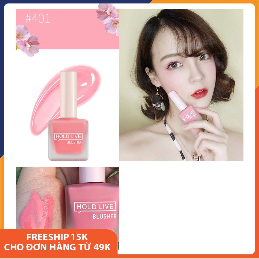 Má hồng dạng kem Hold Live Fruit Juice Blusher siêu mịn, tone cam, tone hồng, phấn má hồng cao cấp chính hãng giá rẻ 12,5g Melystore SPU053