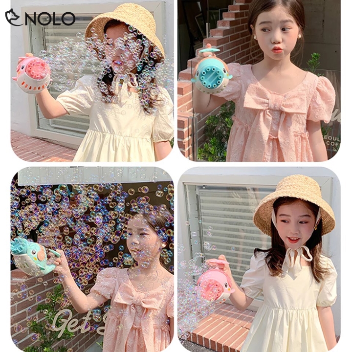 3 PCs AA battery portable automatic soap bubble blowing machine with soap liquid