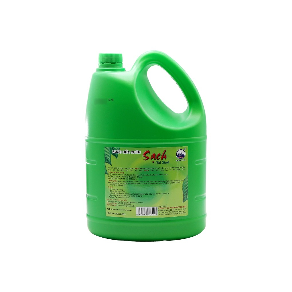 Nước Rửa chén NET Trà xanh & Gừng 4kg/can