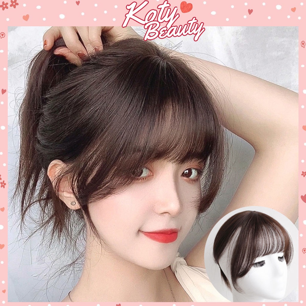 Tóc giả mái thưa 3D tóc thật 100% loại 2 Kẹp (Có da đầu) TG204