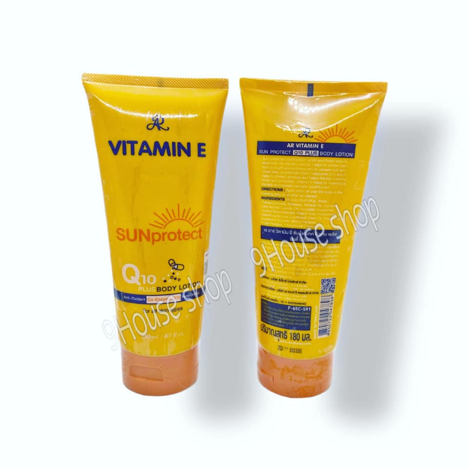 01 Tuýp Dưỡng Thể Chống Nắng Vitamin E AR SUNprotect Q10 Plus Body Lotion Thái Lan 180ml