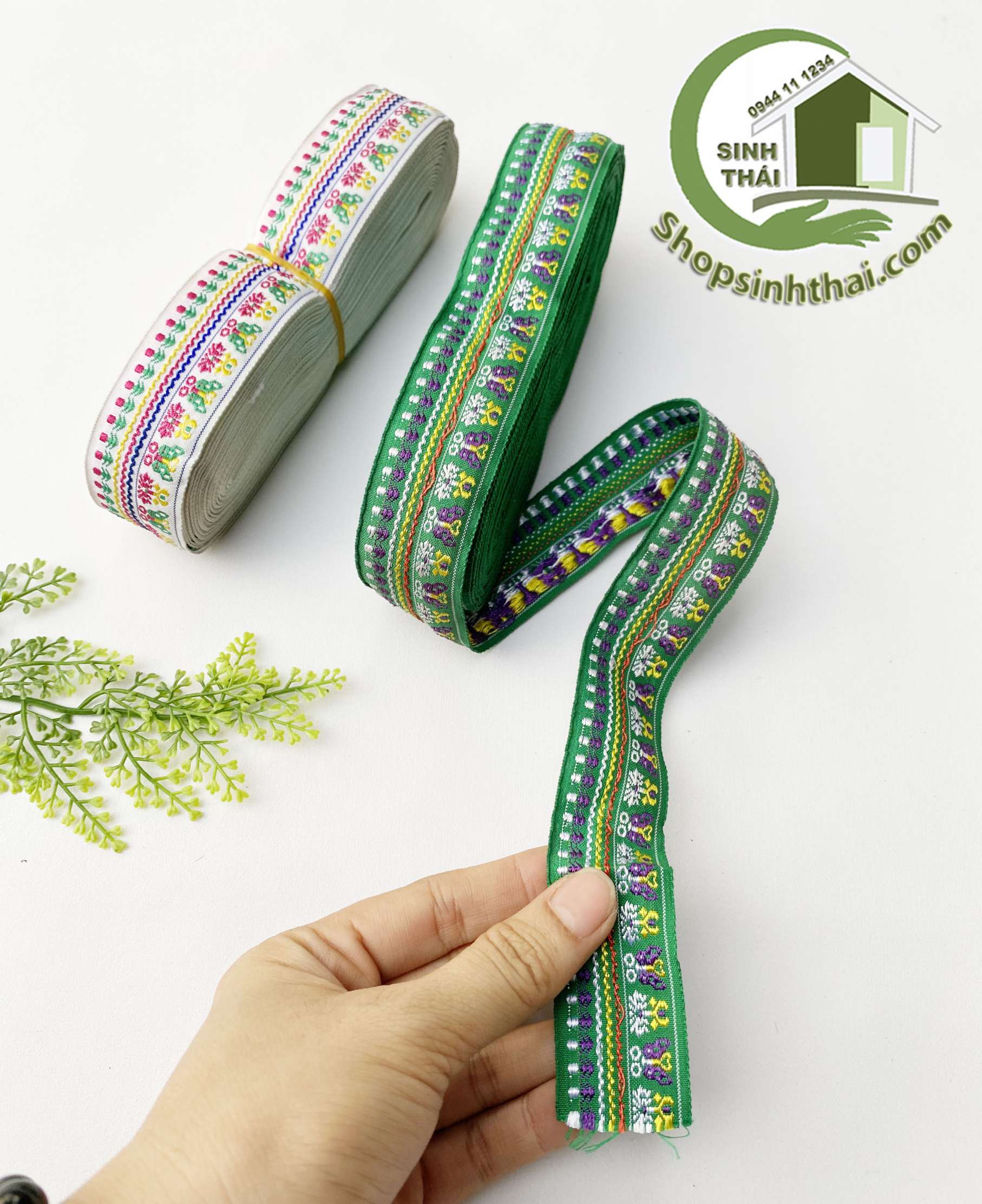 Dây thổ cẩm nhiều màu bản rộng 4cm - giao màu ngẫu nhiên