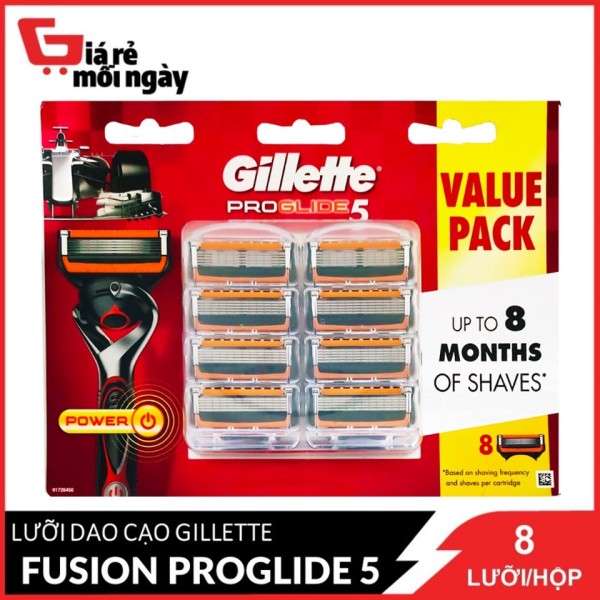Lưỡi Dao Cạo Râu Gillette Proglide 5 - Vỉ 8 Lưỡi giá rẻ