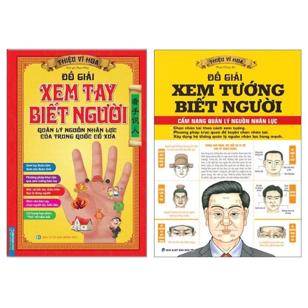 Sách - combo đồ giải xem tay biết người + đồ giải xem tướng biết người - cẩm nang quản lý nguồn nhân lực