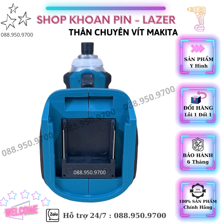 THÂN MÁY CHUYÊN VÍT - CHÂN PIN THÔNG DỤNG