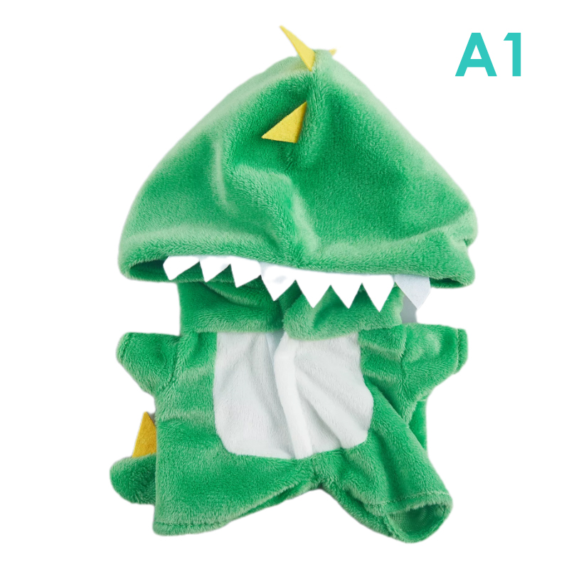 Quần onesie khủng long Bộ đồ búp bê 20cm đồ ngủ quần áo búp bê phụ kiện búp bê