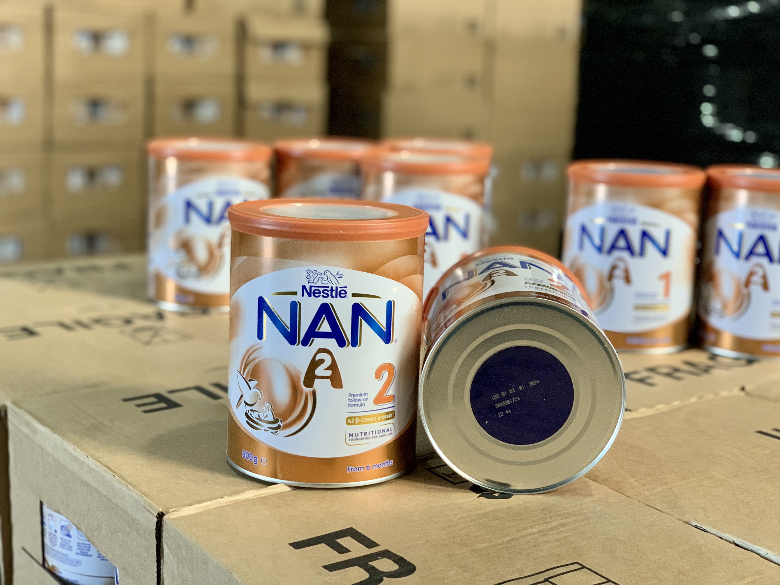 Sữa Nan A2 Úc cho bé - 800gr - đủ số 1-2-3 date xa