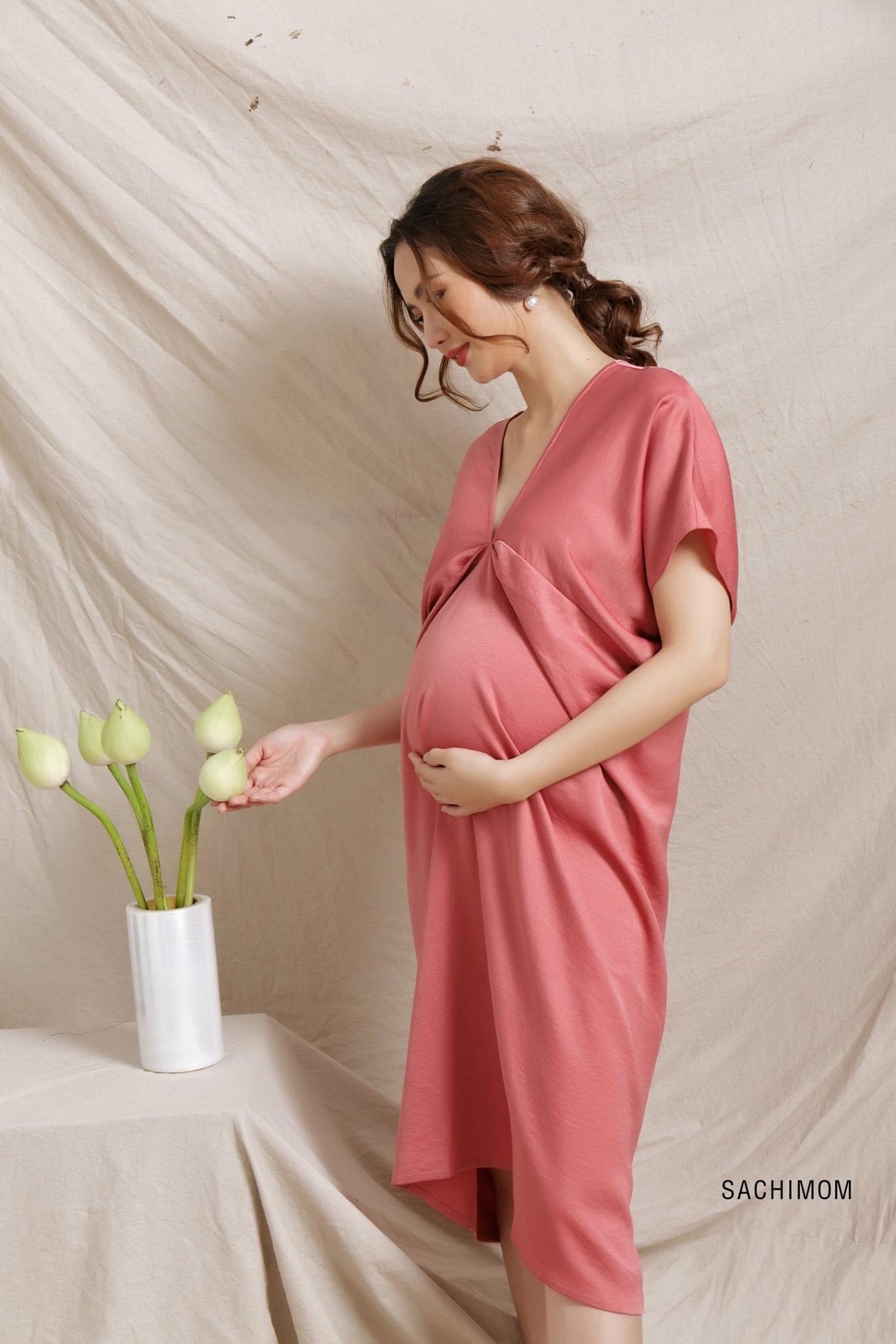 Đầm Bầu SACHIMOM - Váy Lụa Bầu LILY DRESS