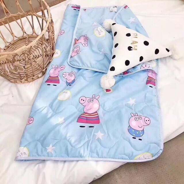 Chăn cotton đũi hè thu cho bé kích thước 1m1x1m3